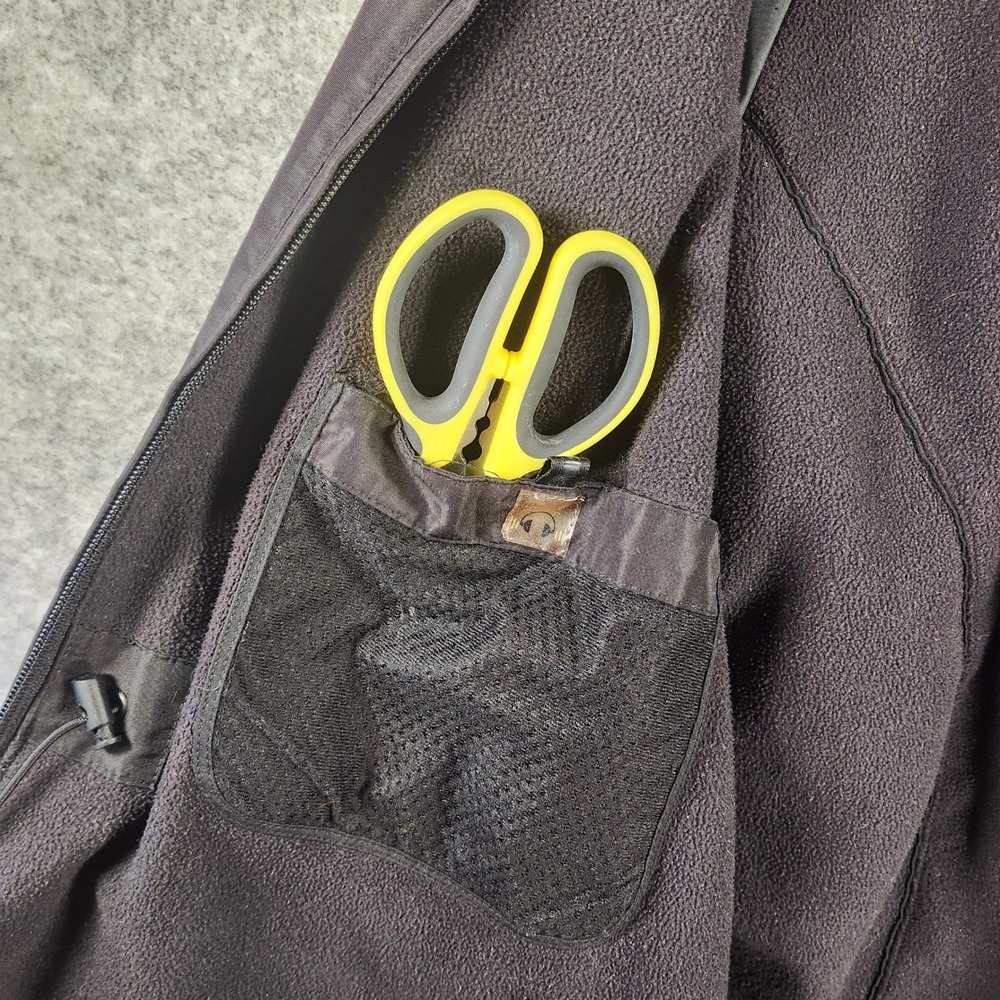 Pacific Trail Men Black Fleece Lined Hooded Parka Jacket XL Full Zip Windbreaker - Picture 13 of 16
